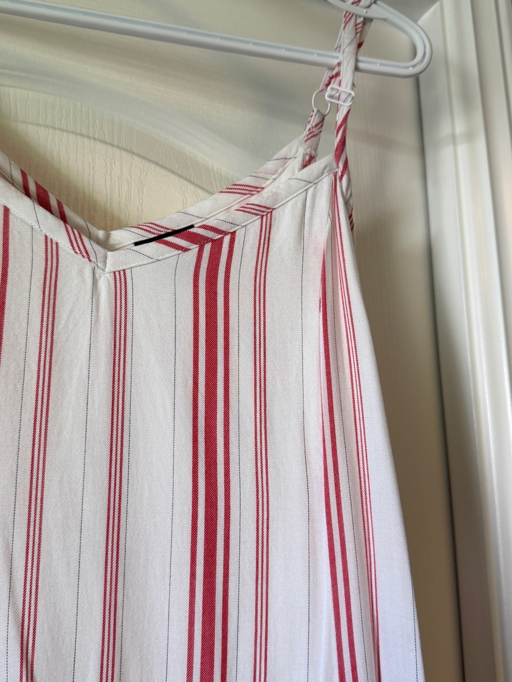 Torrid White and Red Striped Midi Dress with Tie Waist - Picture 5 of 12